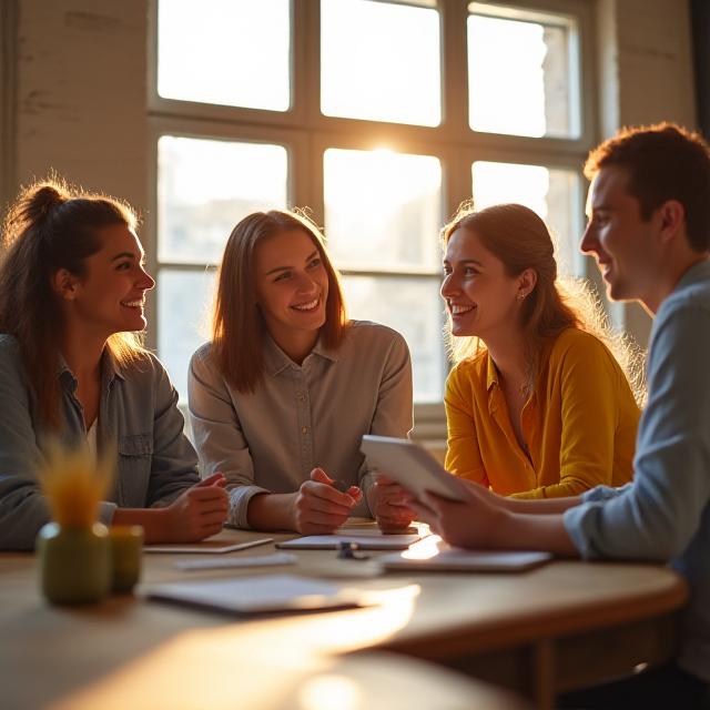 Team collaborating in a bright Melbourne office