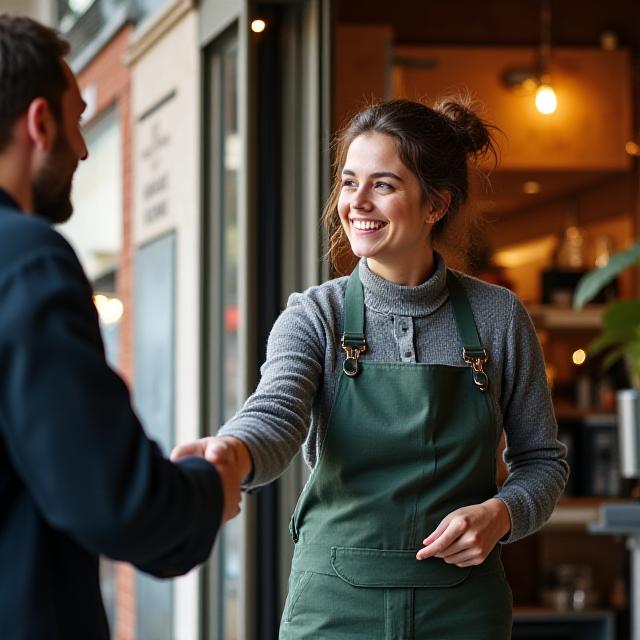 Local business with customers